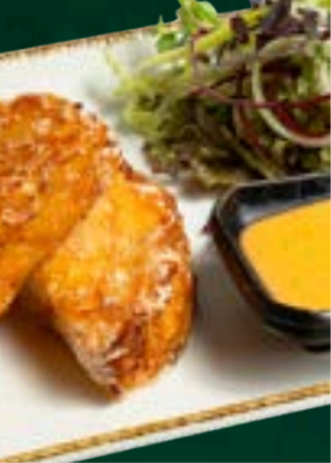 Crispy Tofu with Salad Presentation